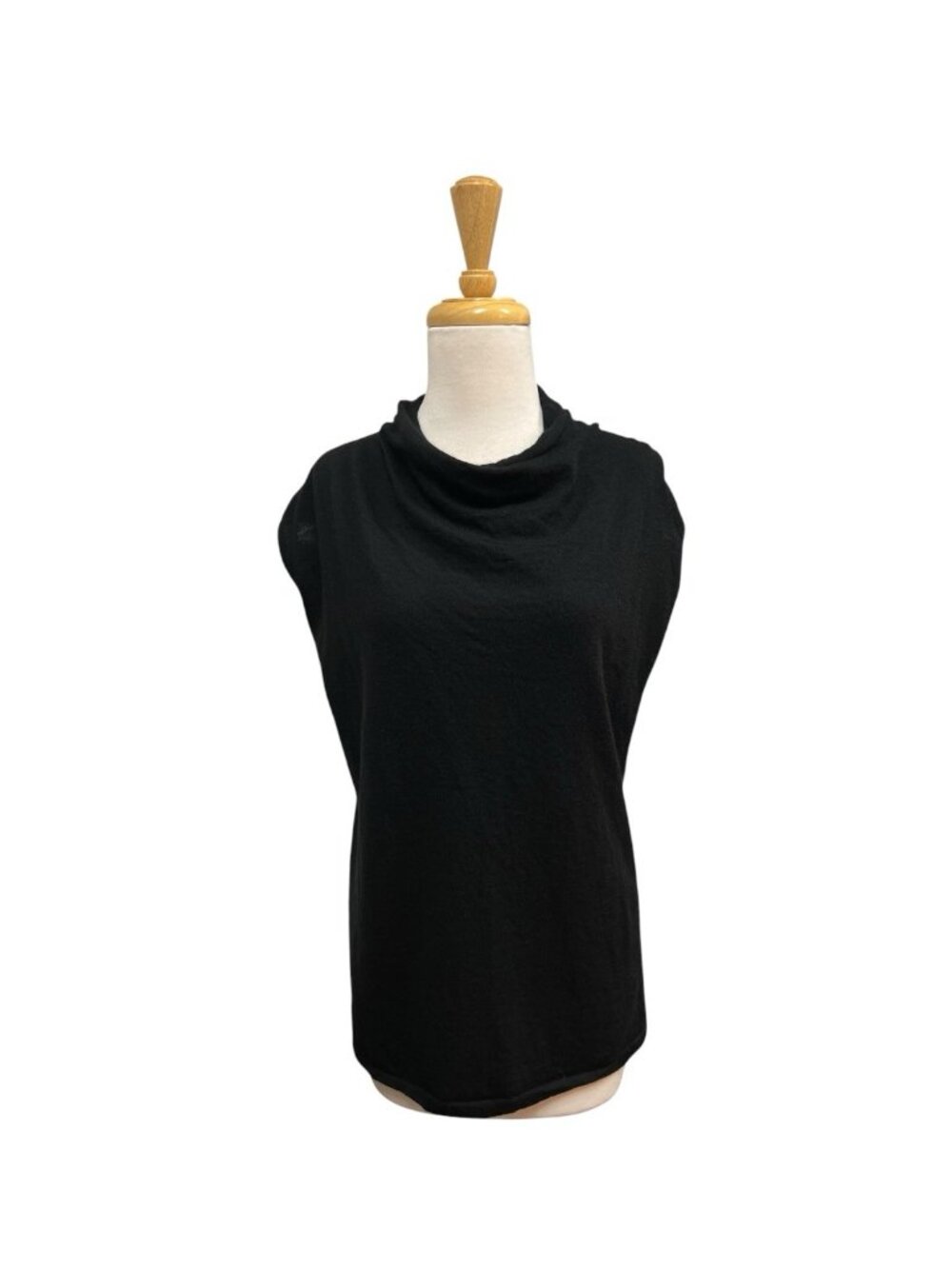 Kinross Cashmere Sleeveless Knit Sweater Size XL Black